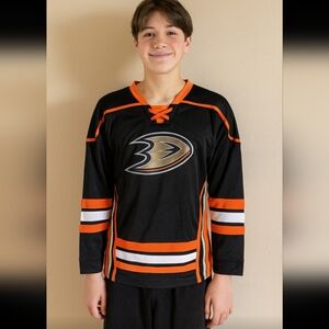 NHL Black and Orange Kids Jersey